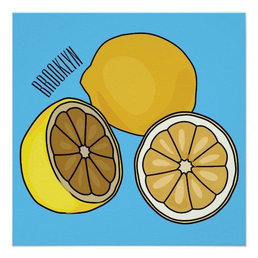 Poster Illustration de citron (Devant)