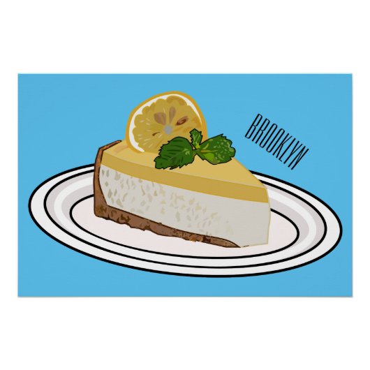 Poster Illustration de citron cheesecake (Devant)
