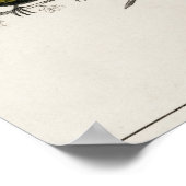 Poster Illustration de colibri vintage (Coin)