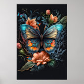 Poster Illustration de collage de papillon créatif (Devant)