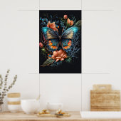 Poster Illustration de collage de papillon créatif (Cuisine)