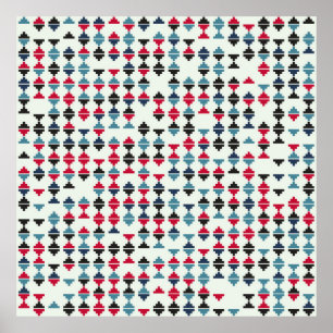 Poster Illustration de conception de motif géométrique tr