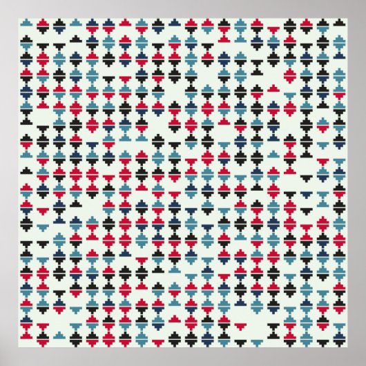 Poster Illustration de conception de motif géométrique tr (Devant)