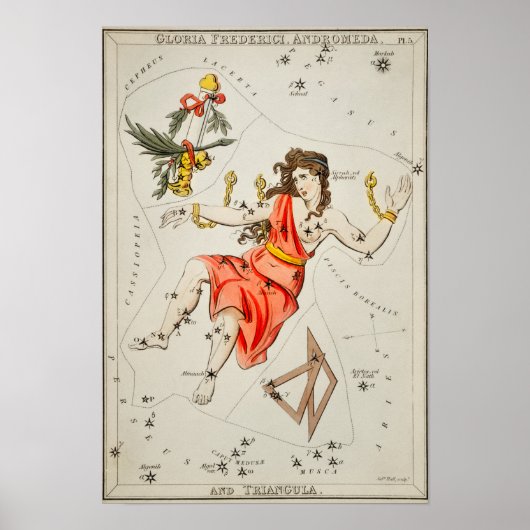 Poster Illustration de constellation vintage (Devant)