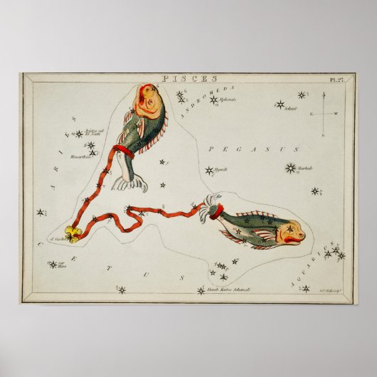 Poster Illustration de constellation vintage (Devant)