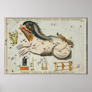 Poster Illustration de constellation vintage