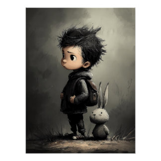 Poster Illustration de conte de fées pour enfants avec un