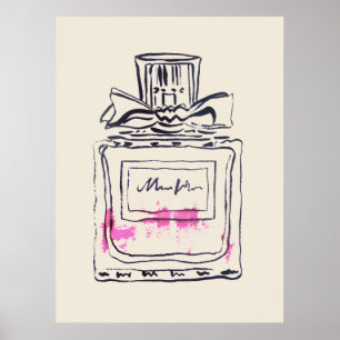 Poster Illustration de couleur pour aquarelle de mode de