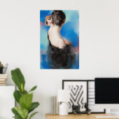 Poster Illustration de couverture américaine du dimanche, (Bureau à domicile)