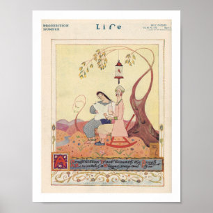 POSTER ILLUSTRATION DE COUVERTURE DE MAGAZINE VINTAGE DES