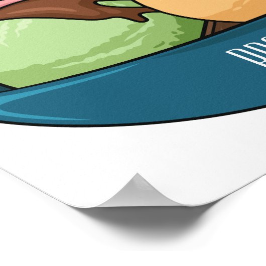 Poster Illustration de crème glacée (Coin)