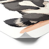 Poster Illustration de Cute Raccoon (Coin)