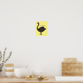 Poster Illustration de cygne noir (Cuisine)