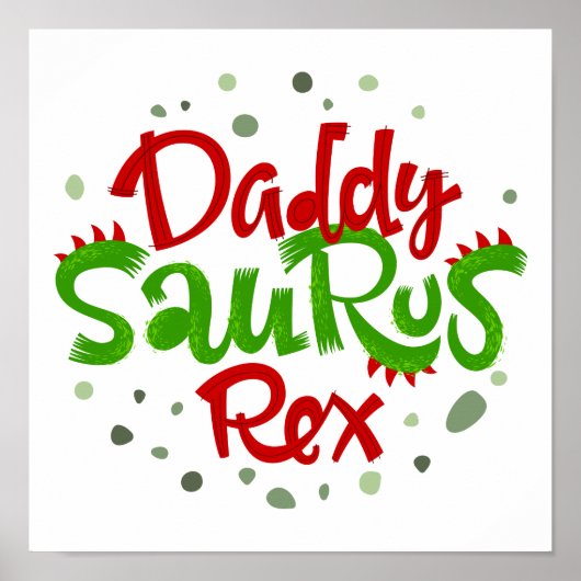 Poster Illustration de Daddy Saurus Rex (Devant)