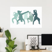 Poster Illustration de danseurs Hip hop (Bureau à domicile)