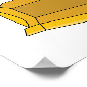 Poster Illustration de dessin animé Bulldozer (Coin)