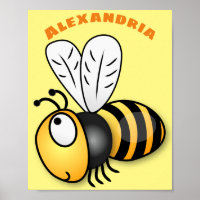 Illustration de dessin animé d'abeilles joyeux