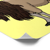 Poster illustration de dessin animé de chèvre Markhor (Coin)