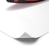 Poster Illustration de dessin animé d'ours panda assis (Coin)