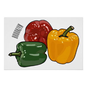 Poster Illustration de dessin de Capsicum