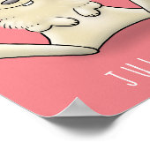 Poster Illustration de dessin de lapin lapin mou (Coin)