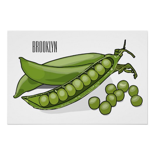 Poster Illustration de dessin de pois (Devant)