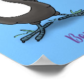 Poster Illustration de dessin humoristique du toucan joye (Coin)