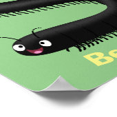 Poster Illustration de dessin mignon millipede (Coin)