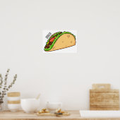 Poster Illustration de dessin sur Taco (Cuisine)