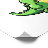 Poster Illustration de dinosaure de dessin (Coin)