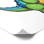 Poster Illustration de dinosaure de dessin (Coin)
