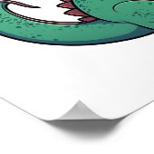 Poster Illustration de dinosaure de dessin (Coin)