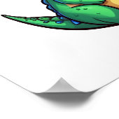 Poster Illustration de dinosaure de dessin (Coin)