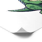 Poster Illustration de dinosaure de dessin (Coin)