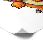 Poster Illustration de dinosaure de dessin (Coin)