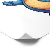 Poster Illustration de dinosaure de dessin (Coin)