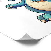 Poster Illustration de dinosaure de dessin (Coin)