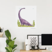 Poster Illustration de dinosaure Giraffatitan (Bureau à domicile)