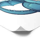 Poster Illustration de dragon de dessin animé (Coin)