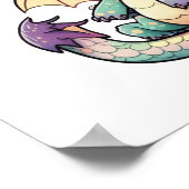 Poster Illustration de dragon de dessin animé (Coin)
