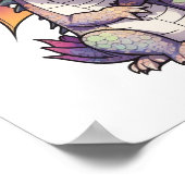 Poster Illustration de dragon de dessin animé (Coin)