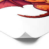 Poster Illustration de dragon de dessin animé (Coin)