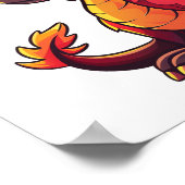Poster Illustration de dragon de dessin animé (Coin)