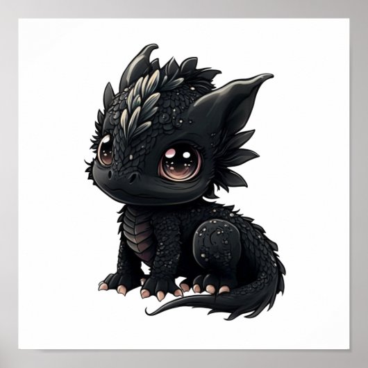 Poster Illustration de dragon de dessin animé (Devant)