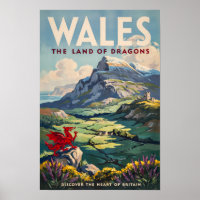 Illustration de dragon du Pays de Galles Art de vo