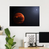 Poster Illustration De Exoplanet Vhs 1256 B Et Ses Étoile (Bureau à domicile)