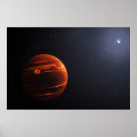 Illustration De Exoplanet Vhs 1256 B Et Ses Étoile