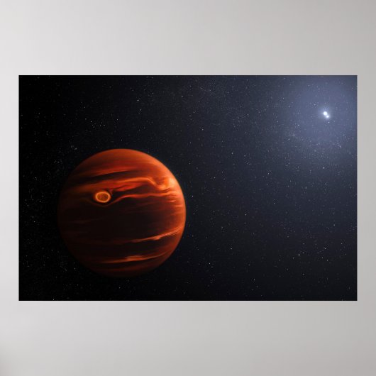 Poster Illustration De Exoplanet Vhs 1256 B Et Ses Étoile (Devant)