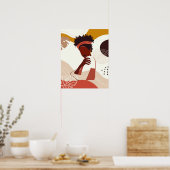 Poster Illustration de femme noire, Portrait (Cuisine)