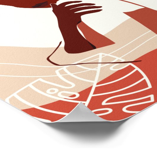 Poster Illustration de femme noire, Portrait (Coin)